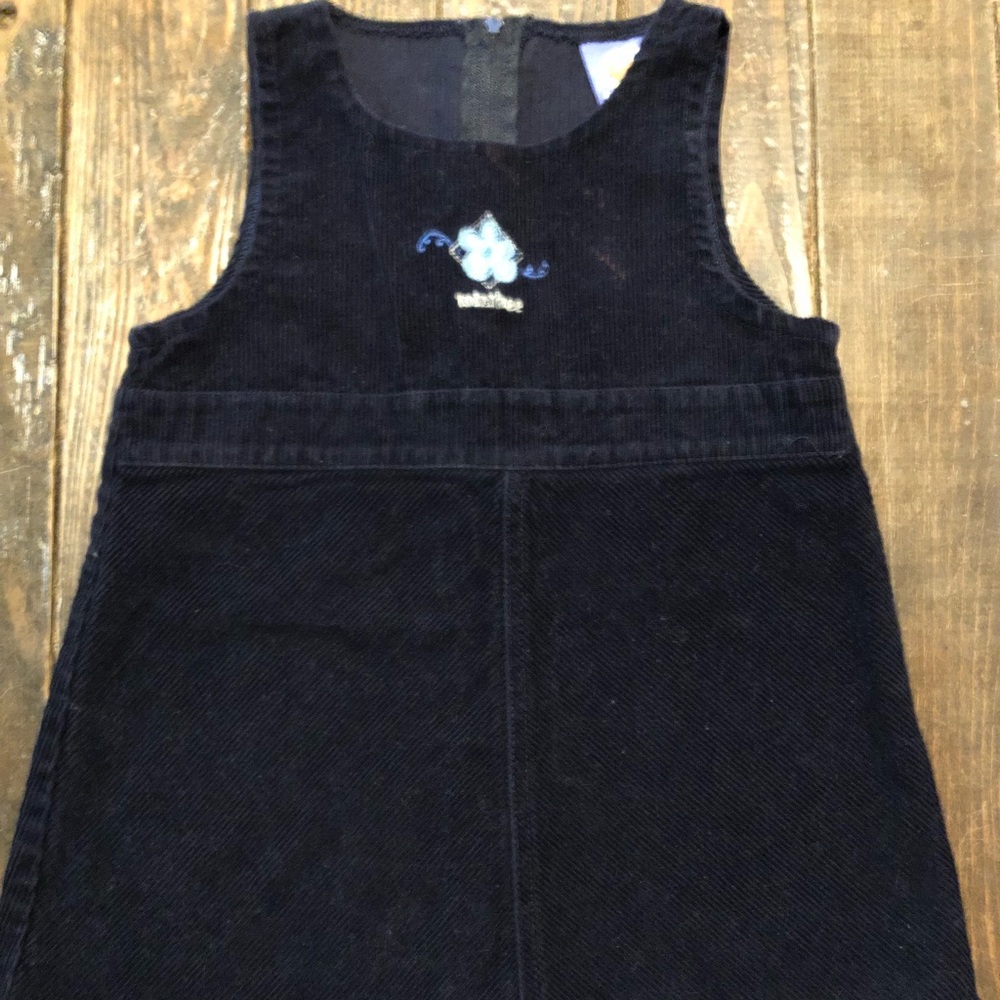 Navy Blue Minibee Corduroy Dress